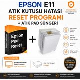 Oratek Epson L3150 103 Uyumlu Atık Mürekkep Pedi Reset Programı + Atık Ped Süngeri Waste Ink Pad Tank Süngeri - Renkli