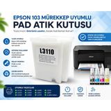 Oratek Epson L3156 Uyumlu E11 Hatası Yazıcı Atık Mürekkep Pedi Atık Kutusu Tankı Süngeri Keçesi Waste Ink Pad - Renkli
