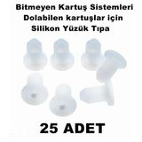 Oratek Hp 350 CB335E Siyah Kartuş dolumu Için Özel Kartuş Tıpası 25 Adet - Beyaz