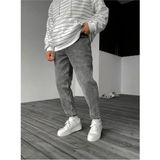 Oray Store Asit Gri Boyfriend Pantolon Erkek Pamuklu Denim Rahat Kalıp 32 Beden