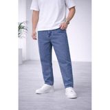 Oray Store Erkek Koyu Kar Yıkama Boyfriend Jean Pantolon Rahat Kalıp Günlük Denim - Koyu - Mavi - 31 - Dropsuz