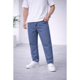 oraystore Erkek Koyu Kar Yıkama Boyfriend Jean Pantolon Rahat Kalıp Günlük Denim