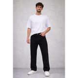 oraystore Erkek Vintage Siyah Baggy Bol Kalıp Pantolon