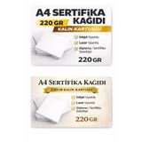 Orbak Kağıt A4 Sertifika Kağıdı Kalın Kartuşlu Mürekkepli Tüm Yazıcılara Uygun 100 Adet 220 Gr (1,37kg)