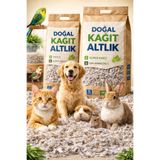 Orbak Kağıt Doğal Kedi & Hamster Tavşan Kemirgen Kafes Altlığı Süper Emici Geri Dönüşümlü Kağıt Altlık 1 KG