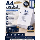 Orbak Kağıt Premium A4 2 Delikli Fotokopi Kağıdı 100 Adet | Dosya ve Klasör Uyumlu Yazıcı Kağıdı