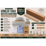 Orbak Kağıt Premium Kraft Gömlek Yaka Destek Kartonu 2,5x34,5 cm 1000'li | Gömlek Paketleme, Yaka Koruma ve Ambalaj Kartı