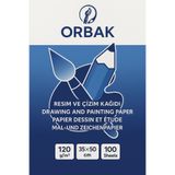 Orbak Kağıt Resim Kağıdı 35 X 50 120 gr 100 Lü Paket (2,1 KG)