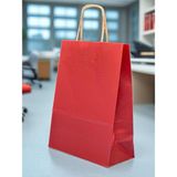 Orbak Kağıtçılık 1.kalite 18X8X24 cm 1’ Li Bordo Renkli Kraft Kağıt Çanta, Hediye Poşeti, Hediye Paketi, Kraft Çanta - 1 Adet