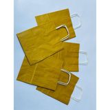 Orbak Kağıtçılık 1.kalite 18X8X24CM 5’li Yağ Yeşili Renkli Kraft Kağıt Çanta Hediye Poşeti Hediye Paketi Kraft Çanta - 5 Adet