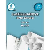 Orbak Kağıtçılık 210 Gr. Amerikan Bristol Kağıt Karton 50X70 100 Adet (7,35 Kg) - Beyaz