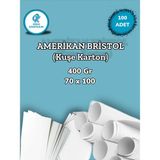 Orbak Kağıtçılık 400 Gr. Amerikan Bristol Kağıt Karton 70X100 100 Adet (28 Kg) - Beyaz