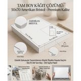 Orbak Kağıtçılık Amerikan Bristol Karton 50X70 cm 210 gr - 10 Adet - Beyaz