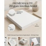 Orbak Kağıtçılık Amerikan Bristol Karton 50X70 cm 210 gr - 5ADET - 5 Adet - Beyaz