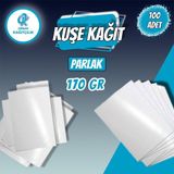 Orbak Kağıtçılık Kaliteli A4 Parlak Kuşe Kağıdı Dijital Baskı,sertifika ve Fotoğraf Kağıdı 170GR 100 Adet (1,06 Kg) - Beyaz