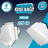 Orbak Kağıtçılık Kaliteli A4 Parlak Kuşe Kağıdı Dijital Baskı,sertifika ve Fotoğraf Kağıdı 275GR 500 Adet (8,57 Kg) - Beyaz