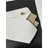 Orbak Kağıtçılık Karton Kağıt Çanta Torba Dip Kartonu Krome Karton 20 x 12CM Ebatında 500 Adet (2,76 Kg) - 102-Beyaz