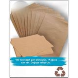 Orbak Kağıtçılık Kraft Saman Kağıdı Paketleme Hobi Etiket Kağıdı 100 Gram 20 Adet 70 x 100 Ebatında (1,4kg) - Kahverengi