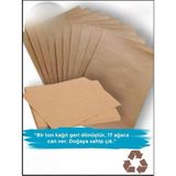Orbak Kağıtçılık Kraft Saman Kağıdı Paketleme Hobi Etiket Kağıdı 80 Gram 15 Adet 70 x 100 Ebatında (0,84KG) - Kahverengi