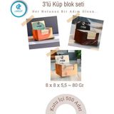 Orbak Kağıtçılık Orküp 8x8 1. Hamur 80GRAM 3 Paket 3X500 Adet Bloknot Küp Blok Not Beyaz (0,57 Kg)