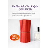 Orbak Kağıtçılık Parfüm Koku Test Kağıdı 50’li Paket – Parfüm Deneme Strip Kağıdı, Kırmızı Koku Test Çubuğu