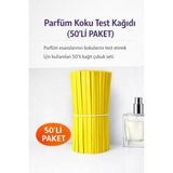 Orbak Kağıtçılık Parfüm Koku Test Kağıdı 50’lu Paket – Parfüm Deneme Strip Kağıdı, Sarı Koku Test Çubuğu - 50 Adet