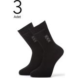 Orbis 3'lü Erkek Konçta Ekose Desenli Çorap 4409-A3 - 40 - 44 - Siyah