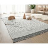 Orbit %100 Pamuk Premium Çok Amaçlı Tv Battaniyesi - 130X170 cm Etnik Desenli Diz Battaniyesi, Yumuşak Doku Piknik Örtüsü ve Dekoratif Yatak Odası Pikesi (650 Gr) - Füme - 130 x 170 cm