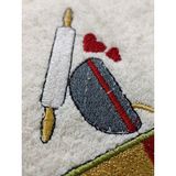 Orbit 3’lü 30X50 cm Nakışlı Mutfak Havlusu Seti | %100 Pamuksu Dokulu Süper Emici El & Yüz Havlusu | Dekoratif Nakış Desenli, Yumuşak, Dayanıklı, Çok Amaçlı Kullanım (3 Farklı Renk & 4 Desen) - 001-Renkli - Kase