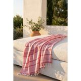 Orbit Çift Kişilik Pike 180X220 cm Çizgili Çok Renkli – %70 Pamuk %30 Polyester – Dört Mevsim Kullanım – Türkiye Üretim Tek Parça Pike - Açık Pembe - Pembe