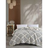 Orbit Home Terry %100 Pamuk 4 Katlı Müslin Çift Kişilik Yatak Örtüsü - Çok Amaçlı Pike & Koltuk Şalı & Bebek Oyun Matı - Gri - 230 x 250 cm