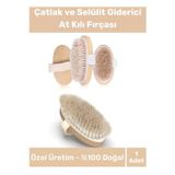 Orbitmoon Özel Seri %100 Doğal Cilt Bakım Selülit Çatlak Giderici At Kılı Banyo Fırçası Kuru Masaj Aleti