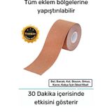 Orbitmoon Özel Seri Etkili Büyük Boy Kas Eklem Bel Bacak Kol Boyun Sırt Omuz Karın Ağrı Isı Bandı 5cm x 5m