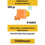 Orbitmoon Özel Üretim Doğal El Yüz Saç Vücut Güzel Koku Leke Karşıtı Orijinal Zerdeçal Ekstraktı Sabunu 4 Adet