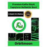 Orbitmoon Premium Kendinden Yapışkanlı Fosforlu Karanlıkta Işık Veren Yeşil Şerit 4 Metre Reflektör Bant