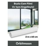 Orbitmoon Premium Seri İz Bırakmaz İç GöstermeZ Yapışkan UV Engelleyici Buzlu Cam Filmi 2 Metre x 60 Cm