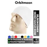 Orbitmoon Premium Seri Su Geçirmez Sızdırmaz Kaymaz Silikon Yüzücü Elastik Yüzme Şapkası Havuz Deniz Bonesi