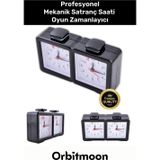 Orbitmoon Profesyonel Taşınabilir Analog Pilli Bonus Turnuva Mekanik Satranç Saati Oyun Zamanlayıcı