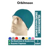Orbitmoon Yeni Seri Kaymaz Su Geçirmez Sızdırmaz Silikon Yüzücü Elastik Yüzme Şapkası Havuz Deniz Bonesi