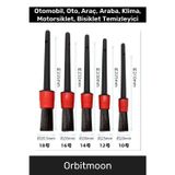 Orbitmoon Yeni Seri Pratik Islak Kuru Otomobil Oto Araç Araba Klima Temizlik Detay Fırçası 5+1 Set