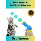 Orbitmoon Yeni Tasarım Top Atan Tabancalı 30 Peluş Toplu Interaktif Eğlenceli Evcil Hayvan Kedi Oyuncağı Seti - Tek Ebat - 3 Adet