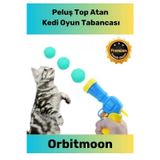 Orbitmoon Yeni Tasarım Top Atan Tabancalı 30 Peluş Toplu İnteraktif Eğlenceli Evcil Hayvan Kedi Oyuncağı Seti