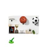 ORBO Basketbol Futbol Motosiklet Kaskı Çiçek Saksısı Duvar Rafı Top Tutucu Raf