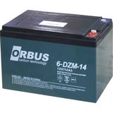Orbus 12 V 14AH 6DZM-14 Elektrikli Bisiklet Aküsü Bakım Gerektirmeyen Uzun Ömürlü Jel Tip