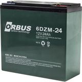 Orbus 12 Volt 24 Ah Elektrikli Bisiklet Aküsü 6DZM-24 Modeli Yüksek Performanslı Derin Deşarjlı Orbus (12V20AH-12V22AH Uyumlu