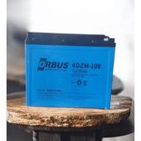 ORBUS 12V 100AMPER 100AH 3 TEKERLEKLİ ELEKRİKLİ ARAÇLAR İÇİN JEL AKÜ - EBATLAR: 224x150x178mm