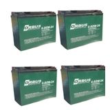 Orbus 12V 24 Amper (Dik) Elektrikli Bisiklet Aküsü 4'lü Paket
