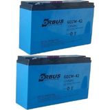 Orbus 12V-42AH (40AH) Amper Dar 2'li Paket E-Bıke AKÜ-2025 Üretim Ebatlar: 267X78X170MM Elektrikli Bisiklet Akü E-Bike Akü