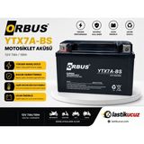 Orbus 12V 7AMPER YTX7A-BS Alçak Motosiklet Aküsü Yüksek Performans ve Uzun Ömürlü
