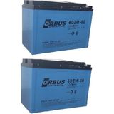 Orbus 12V 80 Amper Jel Elektrikli Bisiklet (E-Bike) Aküsü Ebatlar : 223X121X174 (2025 Üretim) Ikili Paket